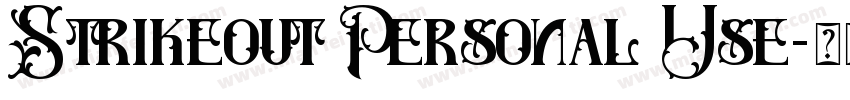 Strikeout Personal Use字体转换